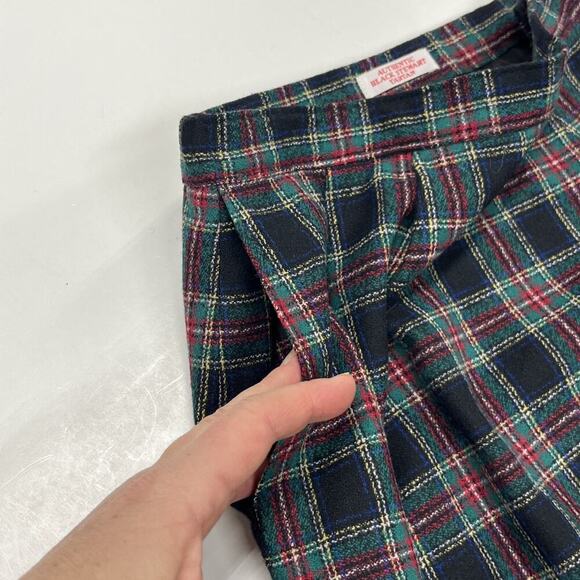 Vintage Pendleton Black Stewart Tartan 100% Wool Skirt Women 10 Petite Academia - Picture 8 of 10